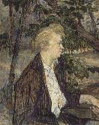 Henri de toulouse-lautrec Woman Seated in a Garden Sweden oil painting artist